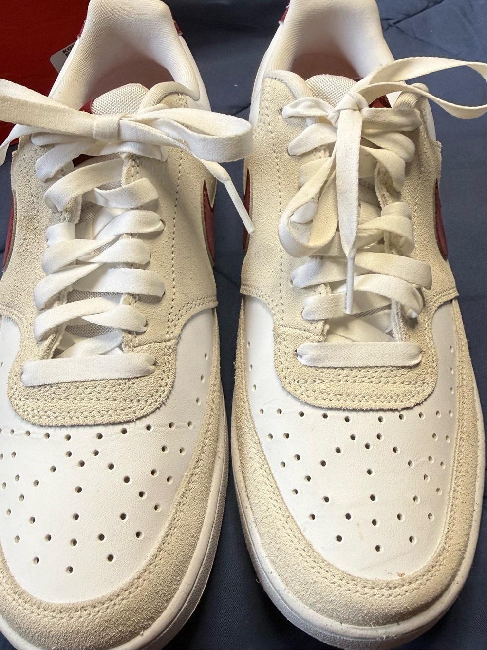Nike Cream/White Low-Top Sneakers